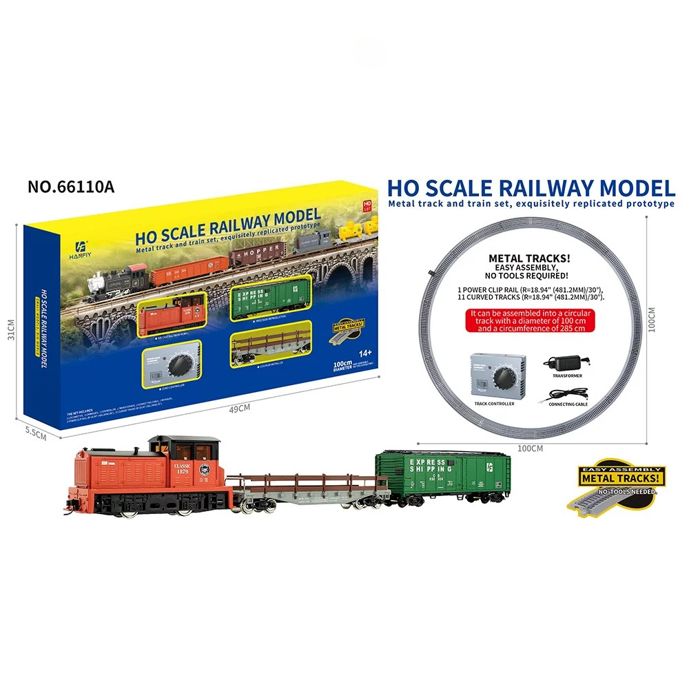 Model Kit Vintage - HO Scale Metal Rail Train Model